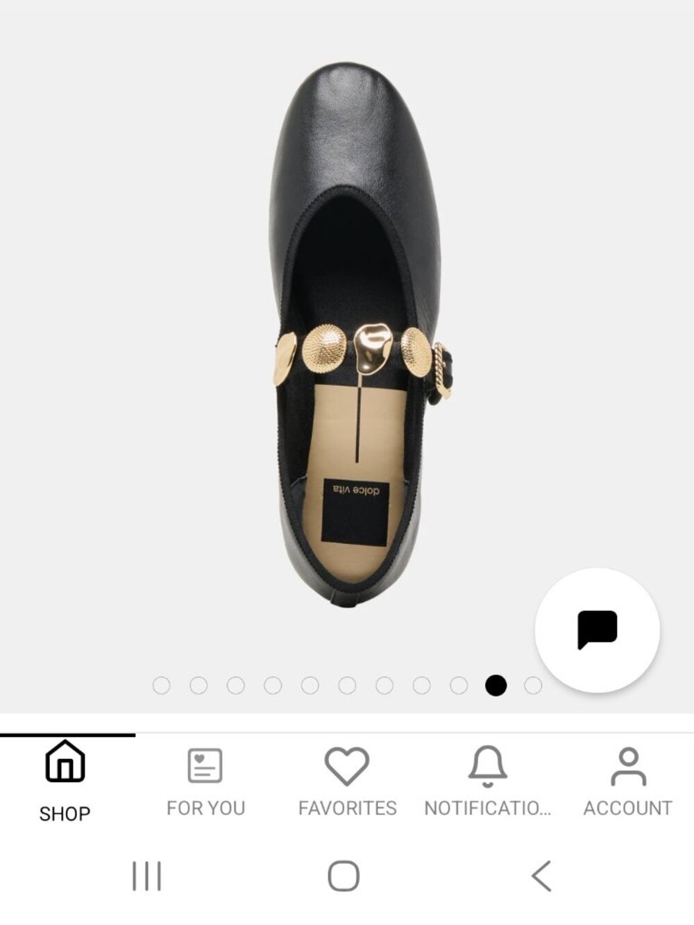 Dolce Vita RELAN BALLET FLATS BLACK LEATHER